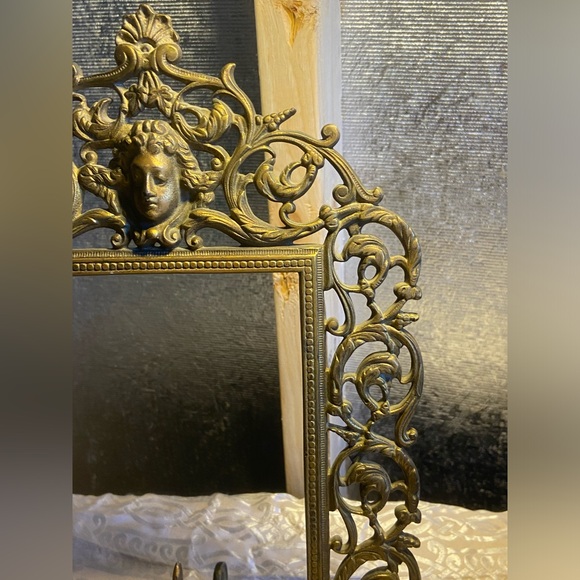🌜Vintage Brass Art Nouveau Picture Frame #9580🌛 - Picture 5 of 12